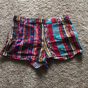 Striped pattern shorts